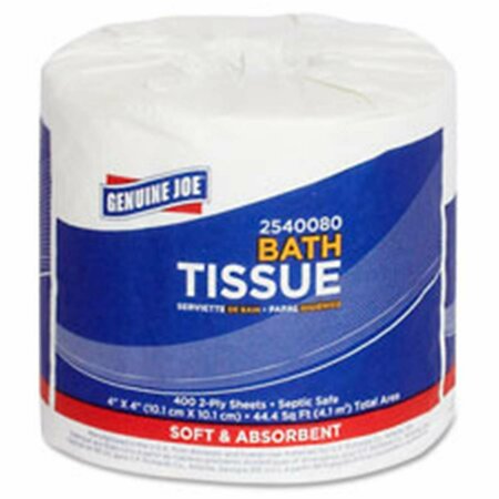 GENUINE JOE Bath Tissue, 2-Ply, 400SH-RL, 4 in. x 3.15 in., 96RL-CT, WE GE463999